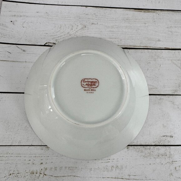 Noritake Fine China Blue Hill Soup Cereal Bowls Silver Trimmed Edge Lot of 2 - Picture 7 of 16